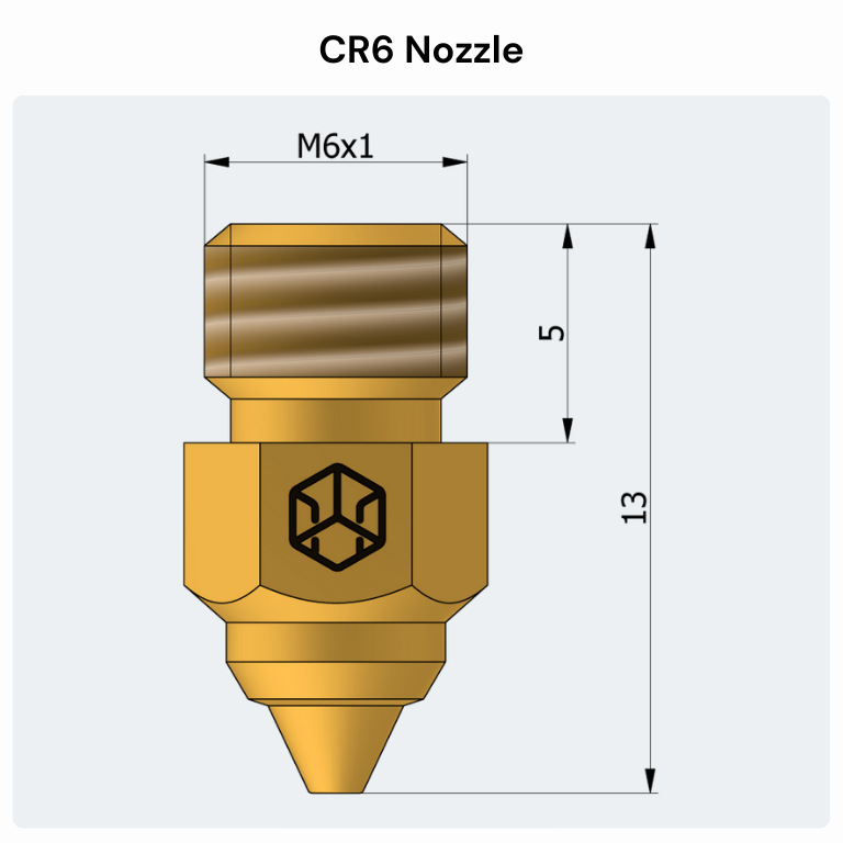CSATech® CR6 Nozzle Teknik Ölçüleri